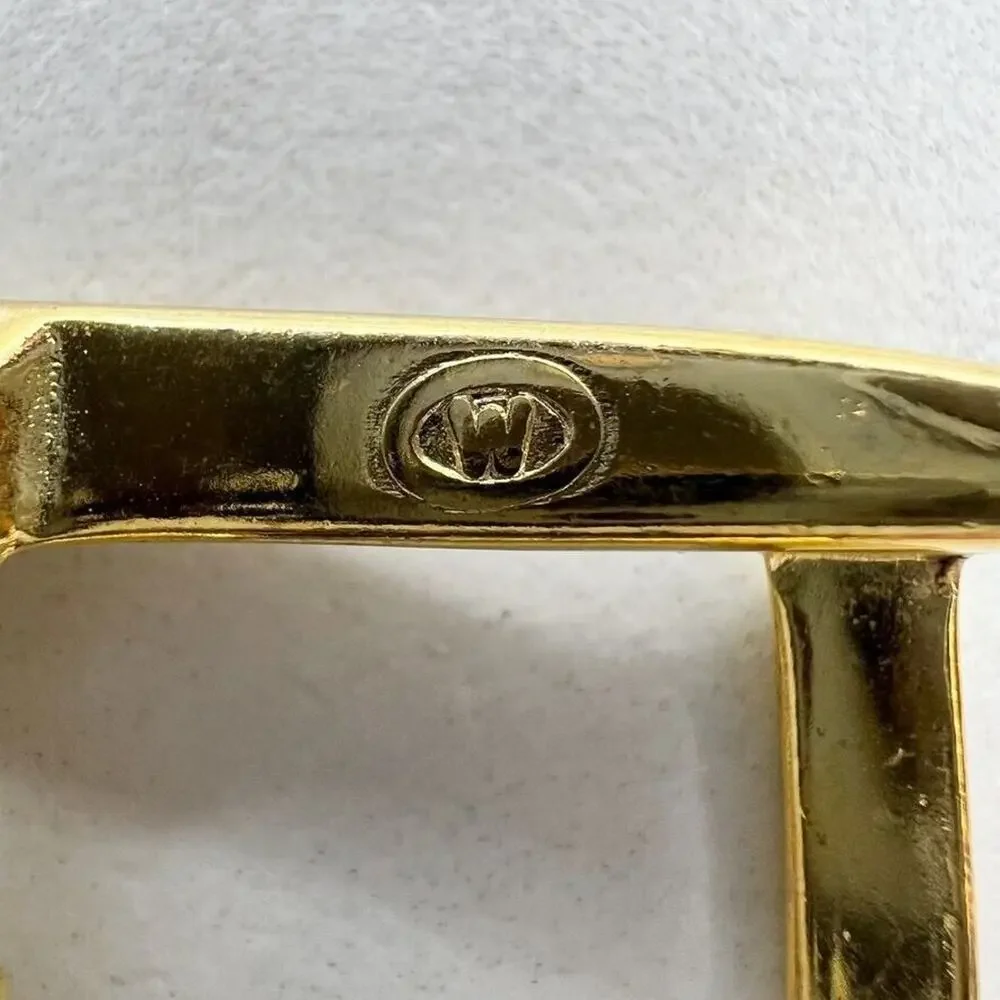 Vintage Gold Tone Simple Basic Belt Buckle for up to 1 Inch Belt